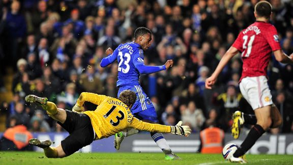 Daniel Sturridge slots home Chelsea's fourth goal in a thriller at Stamford Bridge