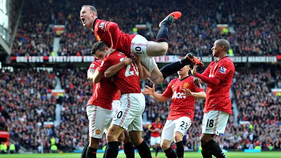Van Persie United group celeb v Arsenal