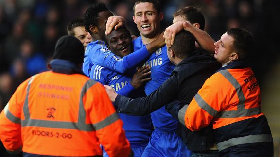 Victor Moses celebrates