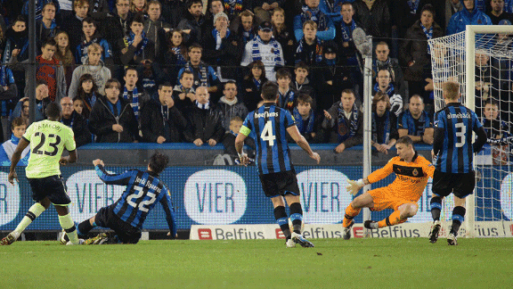 Shola Ameobi goal Newcastle vs Club Brugge