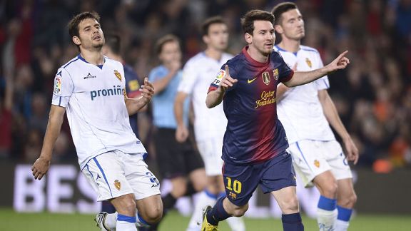 Lionel Messi celebrates