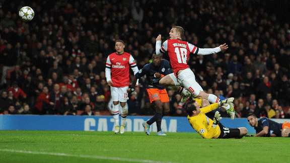 Jack Wilshere Arsenal goal v Montpellier