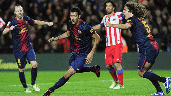 Barcelona celebration Sergio Busquets 