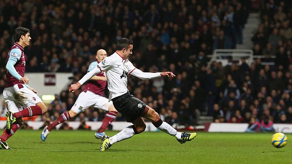 Robin van Persie earns Man United a replay with a late leveller at West Ham