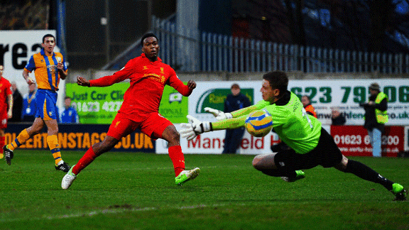 Daniel Sturridge Liverpool goal v Mansfield