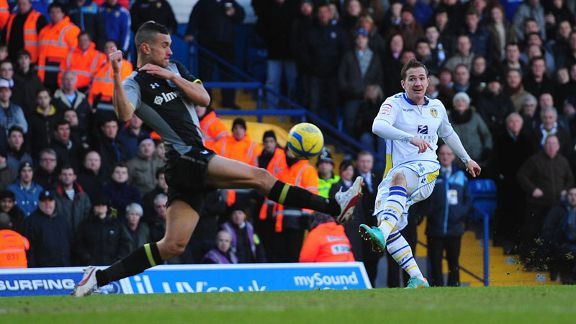 Ross McCormack doubles Leeds' advantage with an excellent strike