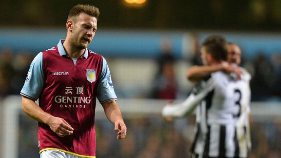Andreas Weimann shows his frustration at the final whistle as Newcastle celebrate