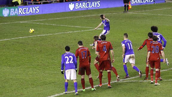 Leighton Baines puts Everton 2-0 up from the penalty spot
