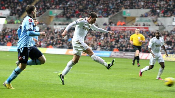 Angel Rangel fires home Swansea's second