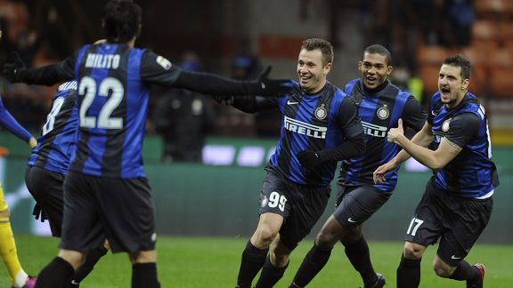 Antonio Cassano celebrates