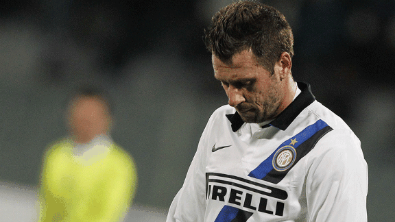 Antonio Cassano woe Inter milan v Fiorentina 