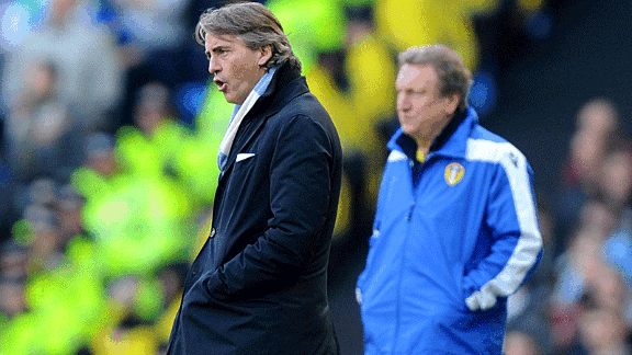 Roberto Mancini and Neil Warnock