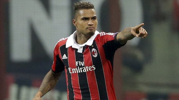 Kevin Prince Boateng celeb AC Milan v Barcelona
