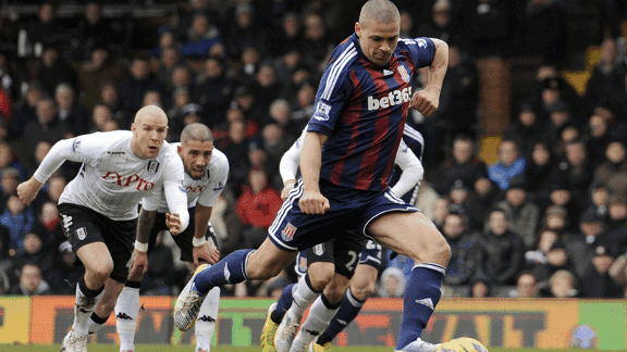 Jon Walters Stoke penalty miss v Fulham 