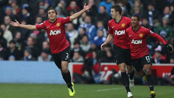 Rafael gave Man United the lead against QPR