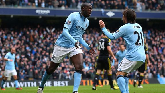Yaya Toure celeb v Chelsea