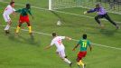 Dennis Rommedahl of Denmark scores his team's second goal during the 2010 FIFA World Cup.