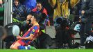 David Villa celebrates one of his grabbed brace 
