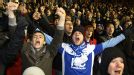 Birmingham fans celebrate as Birmingham take the lead