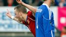 Michal Kadlec turns to celebrate after scoring the Czech Republic's second goal against Liechtenstein