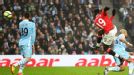 Danny Welbeck scores Man United's second at Eastlands with a superb volley.