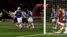 James McLean (l) celebrates after scoring Sunderland's second at Peterborough United.