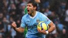 Sergio Aguero netted his 17th of the season against Man United.