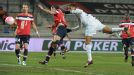 Loic Remy scores one of his two goals against Lille
