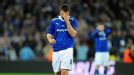 Anthony Gerrard shows his frustration after missing the decisive penalty