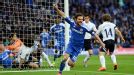 Juan Mata celebrates his controversial goal at Wembley