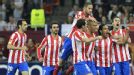 Joy for Atletico Madrid after Falcao found the top corner to give them the lead