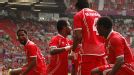 UAE goal celebration after (10) Ismaeil Matar  UAE captain had scored