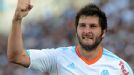 Andre-Pierre Gignac celebrates after putting Marseille in front