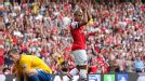 Theo Walcott celebrates