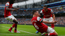 Laurent Koscielny Arsenal celeb v Man City