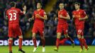 Liverpool's Nuri Sahin celebrates scoring his sides opening goal