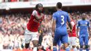 Gervinho celebrates after levelling the scores against Chelsea
