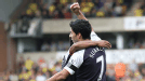 Luis Suarez celebrates