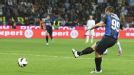 Antonio Cassano scores from the spot