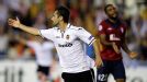 Valencia's Brazilian midfielder Jonas celebrates after scoring against Lille