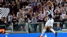 Juventus defender Leonardo Bonucci celebrates after scoring against Shakhtar Donetsk
