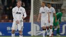 Wayne Rooney shows his frustration following Cluj's opening goal