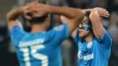 Nicolas Lombaerts of Zenit St. Petersburg reacts atfre losing to AC Milan