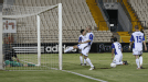 Lyon v Kiryat Shmona after goal