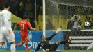 Aleksandr Kerzhakov scores early on to give Russia the lead against Portugal