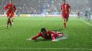 Gareth Bale celebrates after netting a late winner for Wales against Scotland