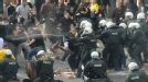 Fans of Dortmund clash with riot police