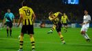 Marcel Schmelzer fires home the winning goal for Dortmund