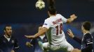 Zlatan Ibrahimovic - who scored PSG's opener - attempts a scissor kick