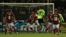Gabriel Agbonlahor scores Aston Villa's second against Swindon